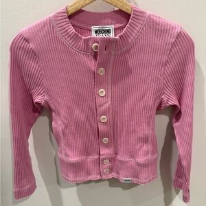 Moschino Pink Ribbed Top